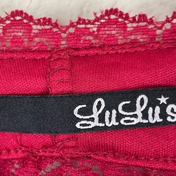 Lulus Red Lace Dress - Picture 10 of 12